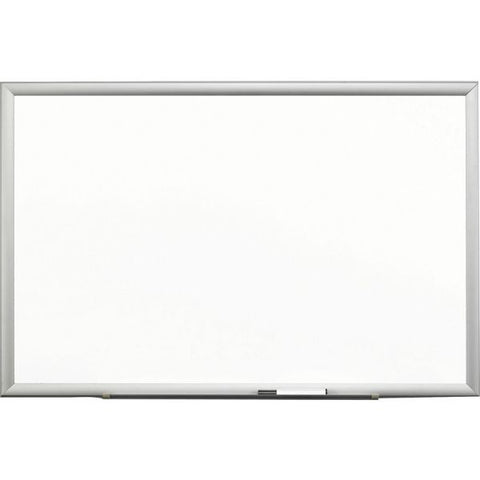 3M Porcelain Dry-Erase Board, Magnetic Porcelain Marker Board - Steel-Backed - 96" x 48" - 4 Dry-Erase Markers - Aluminum