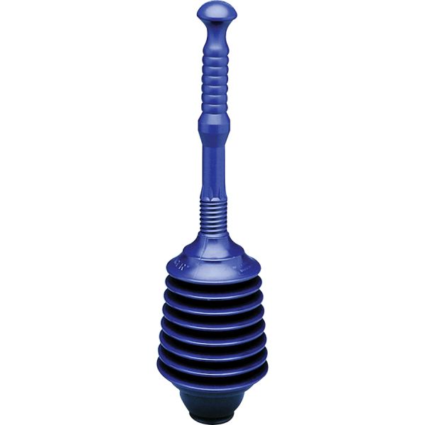 Impact Products Deluxe Professional Plunger 25" Length - 2.75" Diameter - Polyethylene - Dark Blue - 1 Each