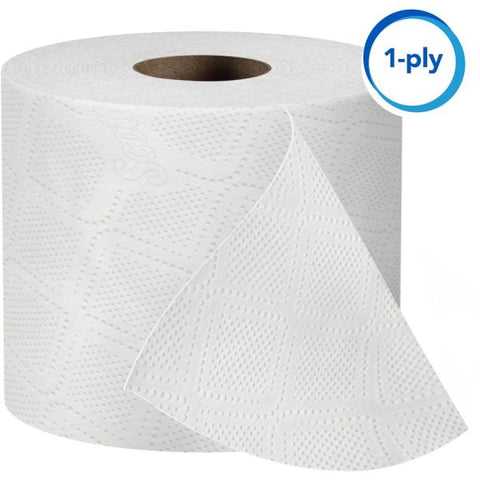 Scott Professional Standard Roll Bathroom Tissue 1 Ply - 4" x 4" - 1210 Sheets/Roll - White - For Bathroom - 80 / Carton