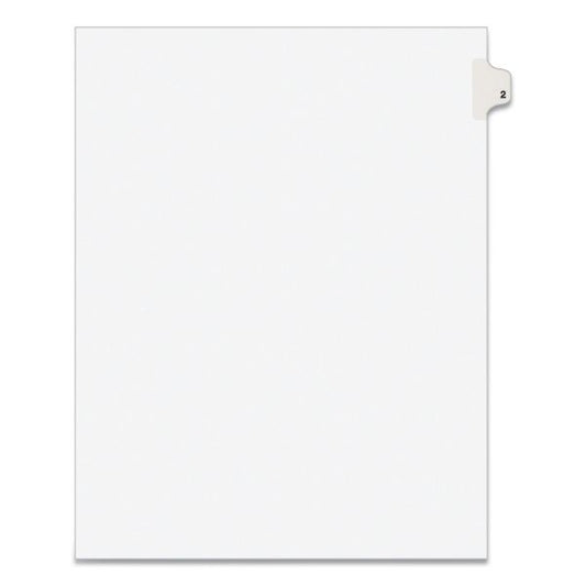 Avery Preprinted Legal Exhibit Side Tab Index Dividers, Avery Style, 10-Tab, 2, 11 x 8.5, White, 25/Pack