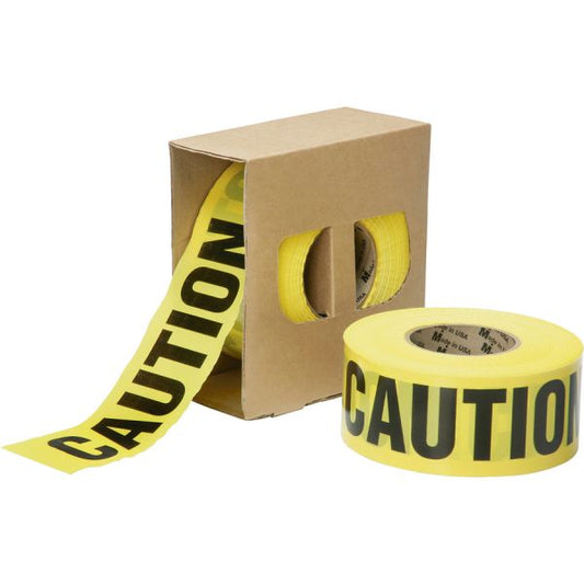 SKILCRAFT 3 mil CAUTION Barricade Tape 1000 ft Yellow Tape - 1 / Roll