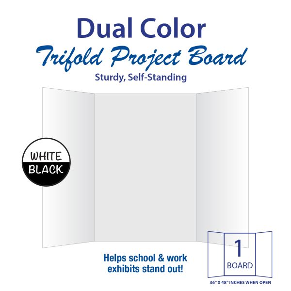 Dual Color Black/White Project Board Dual Color Black/White Project Board, 36"x48"