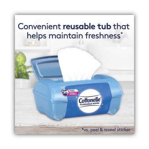 Cottonelle Fresh Care Flushable Cleansing Cloths, 3.75 x 5.5, White, 42/Pack, 8 Packs/Carton