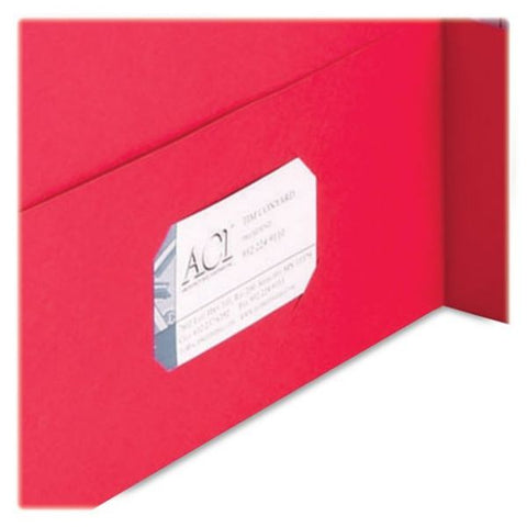 Smead Two-Pocket Folder, 50-Sheet Capacity, Red, 25/Box