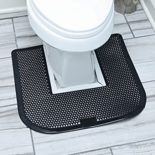 Genuine Joe Deodorizing Commode Mat Black - 1 Each - Compatible With Commodes