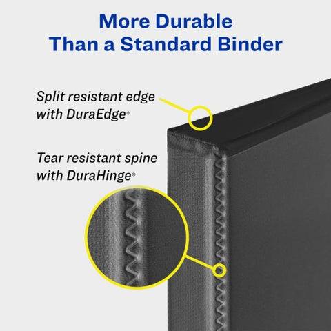 Avery 3-Ring Dual Color Heavy-Duty View Binder, 1" Slant Rings, 49% Recycled, Gray/Yellow