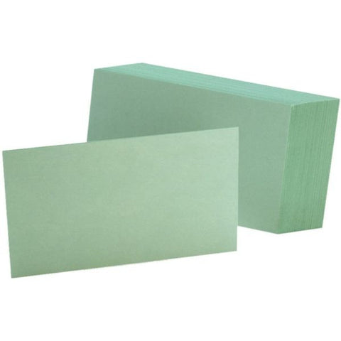 Oxford Unruled Index Cards, 3 x 5, Green, 100/Pack