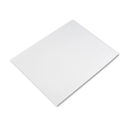 Pacon Four-Ply Railroad Board, 22 x 28, White, 25/Carton