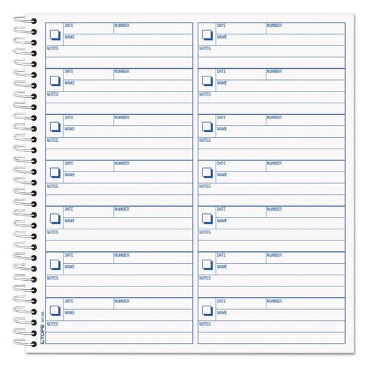 TOPS Voice Mail Message Book, One-Part (No Copies), 4 x 1.14, 14 Forms/Sheet, 1,400 Forms Total