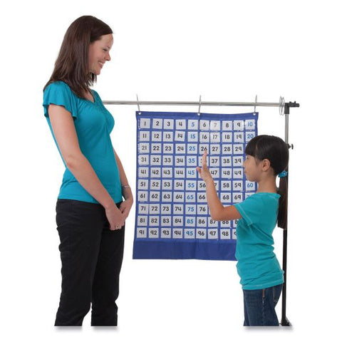 Carson-Dellosa Education Hundreds Pocket Chart, 105 Pockets, 26 x 30, Blue