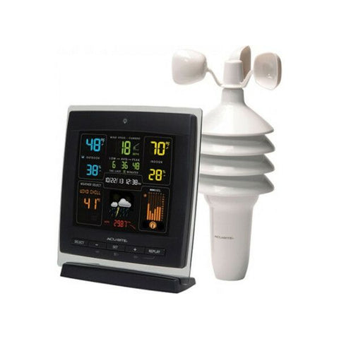 AcuRite Pro Color (Dark Theme) Weather Station with Wind Speed LCD - Weather Station330 ft - Desktop, Wall Mountable