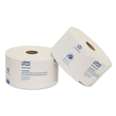 Tork Universal High Capacity Bath Tissue w/OptiCore, Septic Safe, 2-Ply, White, 2,000/Roll, 12/Carton 2 Ply - 3.80" x 583.30 ft - 2000 Sheets/Roll - 7.20" Roll Diameter - White - Paper - Perforated - For Washroom - 24000 / Sheet