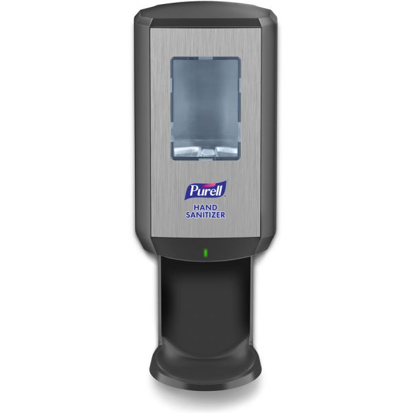 PURELL CS6 Hand Sanitizer Dispenser, 1,200 mL, 5.79 x 3.93 x 15.64, Graphite Automatic - 1.27 quart Capacity - Support 4 x C Battery - Wall Mountable, Refillable, Site Window, Locking Mechanism, Touch-free - Graphite - 1 / Carton