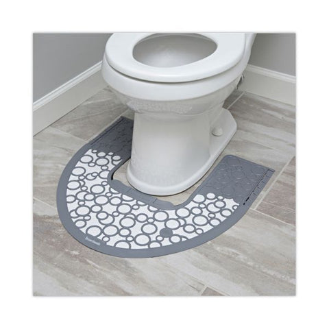 Boardwalk Commode Mat 2.0, Rubber, 22.88 x 22, Gray/White, 6/Carton