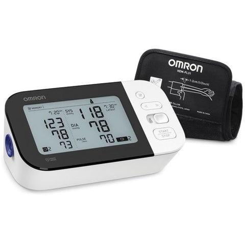 Omron 7 Series Wireless Upper Arm Blood Pressure Monitor For Blood Pressure - Irregular Heartbeat Detection, LCD Display, Memory Storage