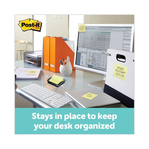 Post-it Pop-up Notes Clear Top Pop-up Note Dispenser, For 3 x 3 Pads, Black, Includes 50-Sheet Pad of Canary Yellow Pop-up Pad