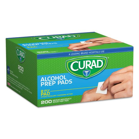 Curad Alcohol Swabs, 1 x 1, 200/Box