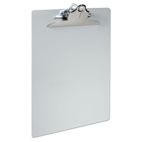 Saunders Recycled Aluminum Clipboard with High-Capacity Clip, 1" Clip Capacity, Holds 8.5 x 14 Sheets, Silver