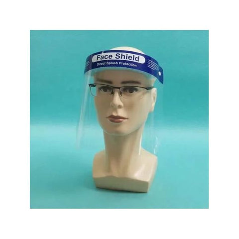 Omar Disposable Face Shields, 13" x 8-3/4", Blue/Clear, Pack Of 12 Shields