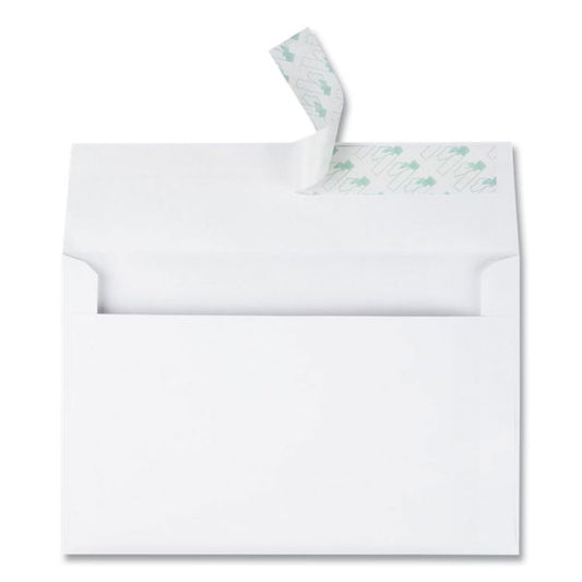 Quality Park White Invitation Envelopes 5.75" x 8.75" (Holds 8 1/2" x 11" Page Folded Into Half) - Peel & Seal - White - 100/ Box