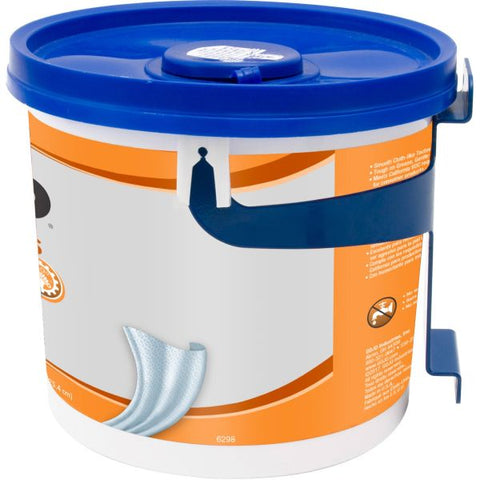 Gojo Fast Towels Bucket Fresh Citrus - Blue, Clear - Moisturizing, Non-irritating, Heavy Duty, Cleaning - For Multipurpose - 130 Per Bucket - 4 / Carton