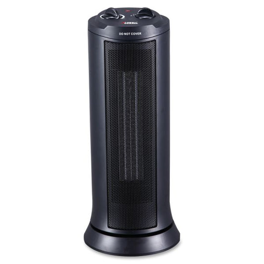 Lorell 17" Ceramic Tower Heater Ceramic - Electric - Electric - 800 W to 1500 W - 2 x Heat Settings - 100 Sq. ft. Coverage Area - 1500 W - Indoor - Tower - Black