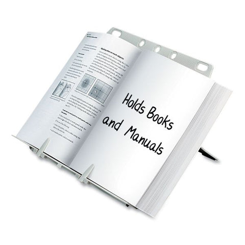 Fellowes BookLift Copyholder, One Book/Pad Capacity, Plastic, Platinum