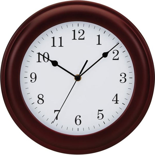 Victory Light Light Tempus Wall Clock Analog - Quartz - Mahogany/Wood Case