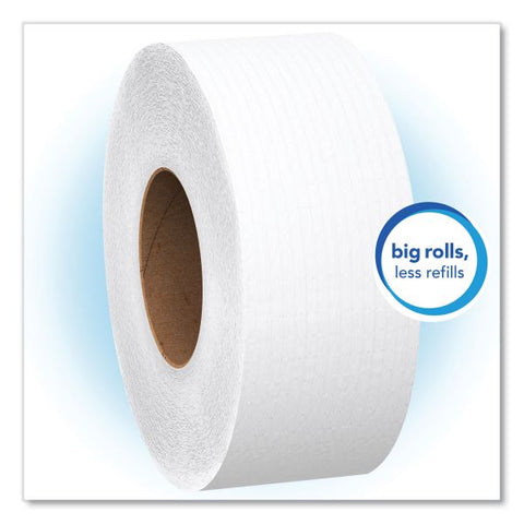 Scott Essential JRT Jumbo Roll Bathroom Tissue, Septic Safe, 1-Ply, White, 3.55" x 2,000 ft, 12 Rolls/Carton