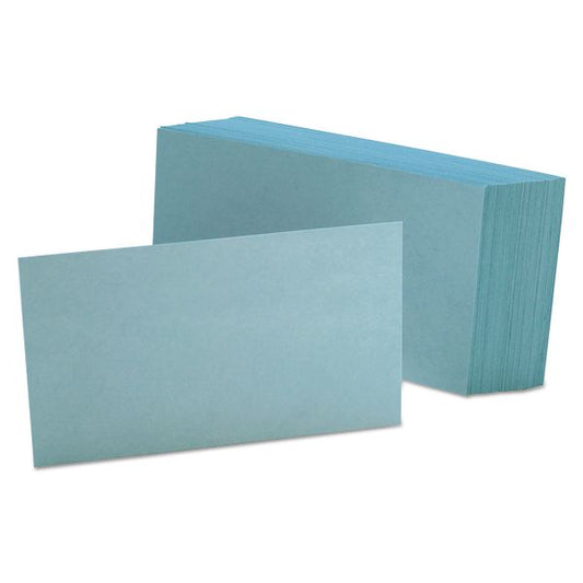 Oxford Unruled Index Cards, 3 x 5, Blue, 100/Pack