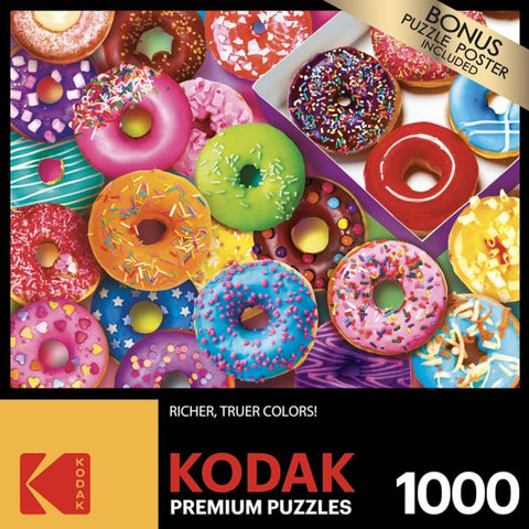 Cra-Z-Art Kodak 1,000 Piece Jigsaw Puzzle, I Love Donuts, 20” x 27”