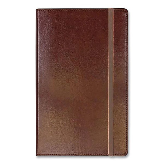 Markings by C.R. Gibson Bonded Leather Journal, 1 Subject, Narrow Rule, Brown Cover, 8.25 x 5, 240 Sheets