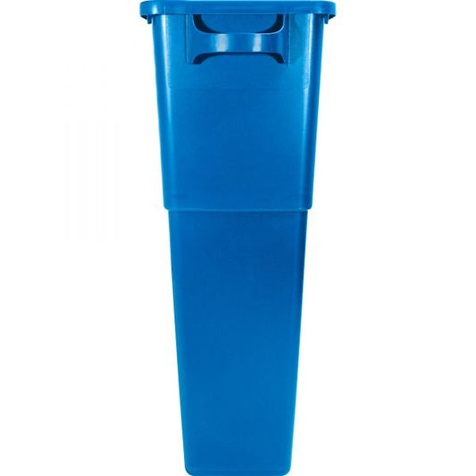 Genuine Joe 23 Gallon Recycling Container 22.5" x 30" x 11" - 23 Gallon Capacity - Plastic - Blue