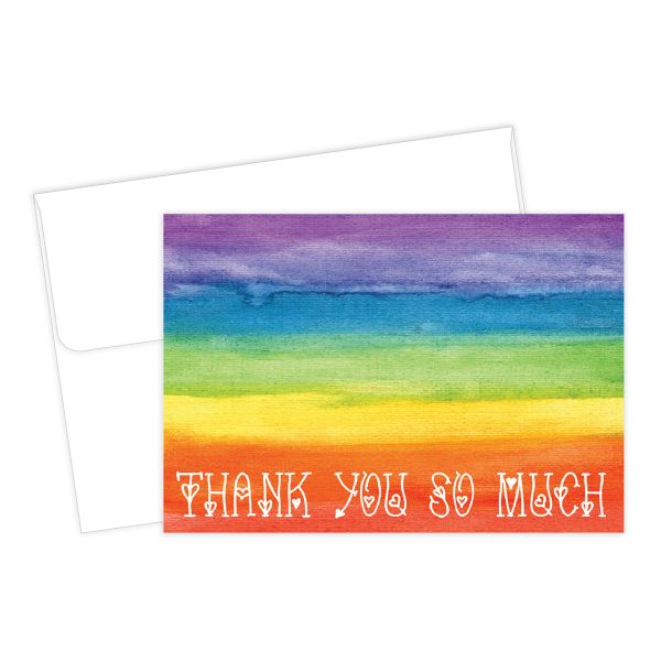 Great Papers! Rainbow Love Thank You Note Card and Envelope, 4.875" x 3.375", 20 count