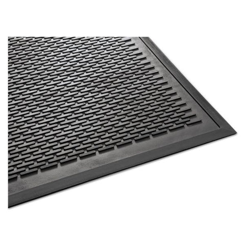 Guardian Clean Step Outdoor Rubber Scraper Mat, Polypropylene, 48 x 72, Black