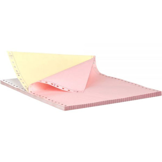 Sparco 3-Part Continuous Computer Paper 9 1/2" x 11" - 15 lb Paper Weight - White, Canary, Pink - 1,200/ Carton