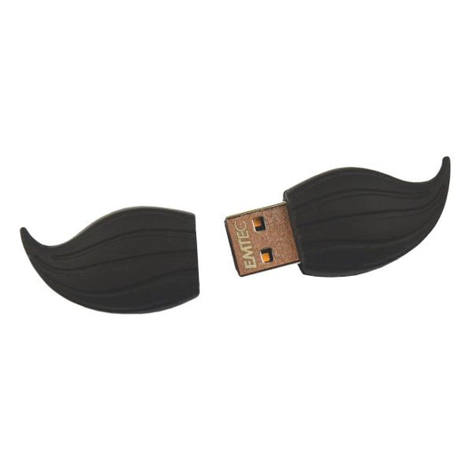 Emtec Mustache USB Flash Drive, 4GB, Black