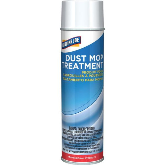 Genuine Joe Dust Mop Treatment Liquid - 14 fl oz (0.4 quart) - 6 / Carton - Blue