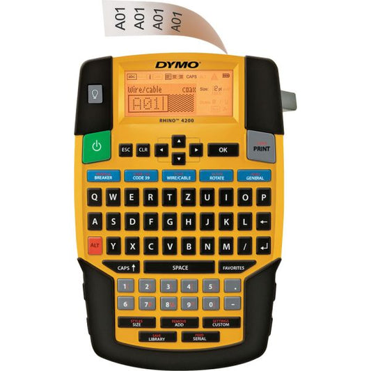 DYMO Rhino 4200 Basic Industrial Handheld Label Maker, 1 Line, 4.06 x 8.46 x 2.24