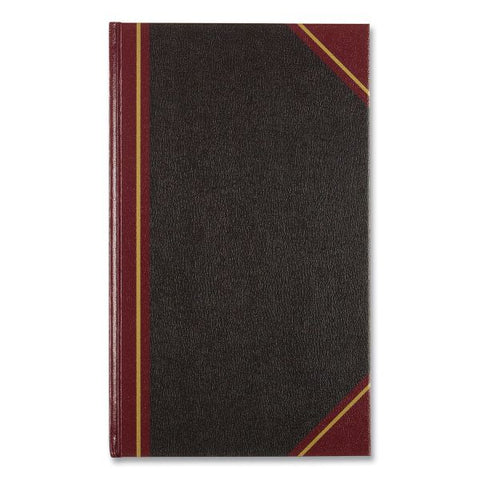 National Texthide Eye-Ease Record Book, Black/Burgundy/Gold Cover, 14.25 x 8.75 Sheets, 300 Sheets/Book