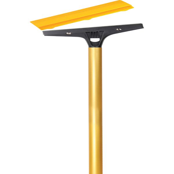 Ettore Heavy Duty Floor Scraper 4" Carbon Steel Blade - 48" Anodized Aluminum Handle - Heavy Duty, Angled Head - Gold