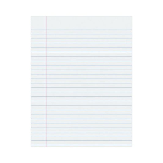 Pacon College Ruled Loose Leaf Paper 8" x 10.50" - College Ruled - 3-Hole Punched - White - 100 Sheets/ Pack