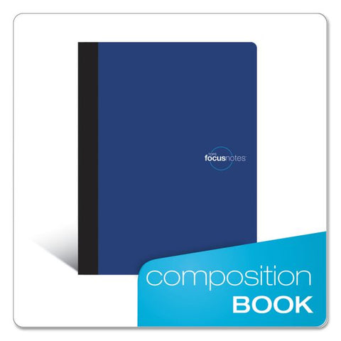 TOPS FocusNotes Composition Notebook 7 1/2" x 9 3/4" - Specialty Ruled - Sewn Binding - 80 Pages - Blue Cover - 1 Each