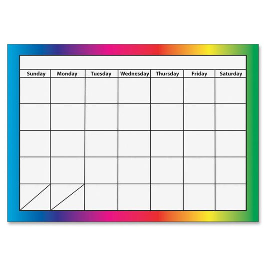 Ashley 1-month Dry Erase Magnetic Calendar Academic - Monthly - 8 1/2" x 11" Sheet Size - Multicolor - Write on/Wipe off, Dry Erase Surface, Magnetic - 1 Each