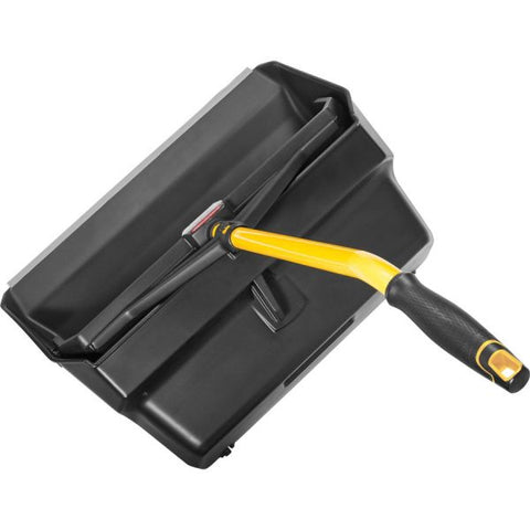 Rubbermaid Commercial Maximizer Heavy-Duty Stand Up Debris Pan, 20.44w x 29h, Plastic, Yellow/Black