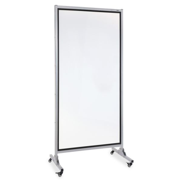 Lorell 2-sided Dry Erase Easels 37.5" x 82.5" Board Size - Painted Steel Board Surface - 4 Casters - Aluminum Frame