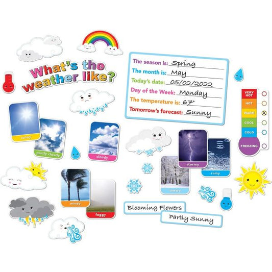 Ashley Smart Poly Weather Mini Bulletin Set Theme/Subject: Fun - Skill Learning: Weather, Season, Month, Day, Week - 1 Each