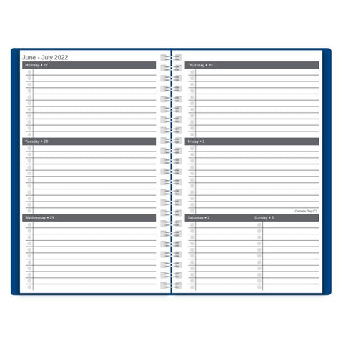 Stellar Academic Weekly/Monthly Planner, 8-1/2" x 6", Blue, July 2022 To June 2023, ODUS2133-019