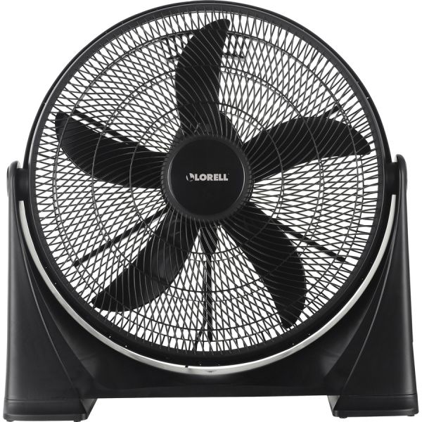 Lorell 3-speed Box Fan 20" Diameter - 3 Speed - Tilt Adjustment, Lightweight - 24.2" Height x 24.2" Width x 7.2" Depth - Plastic - Black