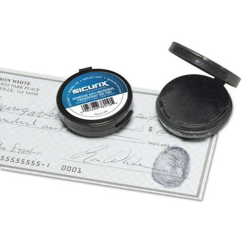 SICURIX Fingerprint Ink Pad, 1.5" Diameter, Black